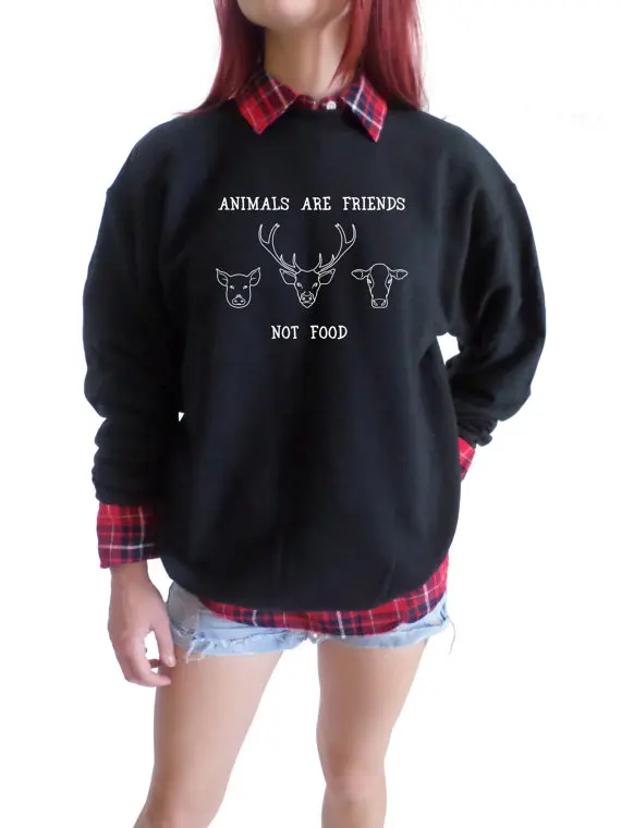 Animals are Friends Crewneck Sweatshirt Cute jumper long sleeve spring winter casual tops Vegan sweatshirt vegetarian top
Animals are Friends Crewneck Sweatshirt Cute jumper long sleeve spring winter casual tops Vegan sweatshirt vegetarian top