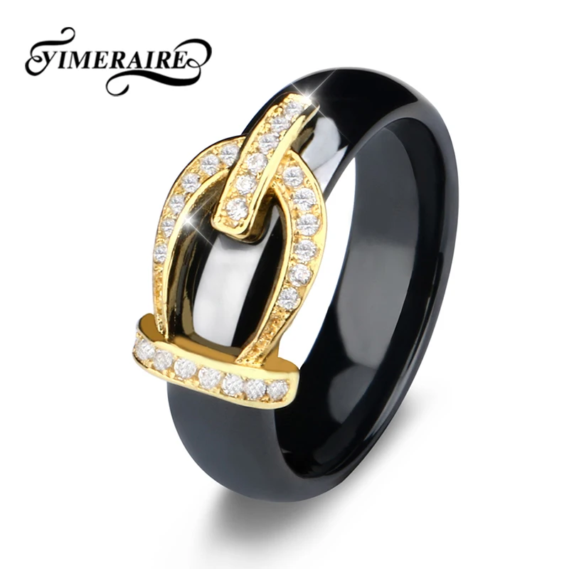 Fashion Gold Silver Belt Buckle Ceramic Ring 6mm Wide Shining Rhinestone Crystal Jewelry For Women Men Size 6/7/8/9/10/11/12
Fashion Gold Silver Belt Buckle Ceramic Ring 6mm Wide Shining Rhinestone Crystal Jewelry For Women Men Size 6/7/8/9/10/11/12