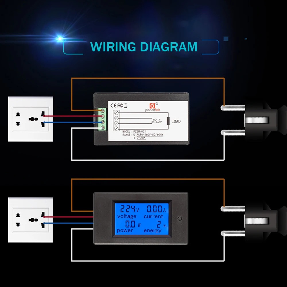 Digital Display Multifunctional Ammeter Voltmeter Voltage Current Power 80-260V AC 45-65Hz Electric Energy Consumption Meter
Digital Display Multifunctional Ammeter Voltmeter Voltage Current Power 80-260V AC 45-65Hz Electric Energy Consumption Meter