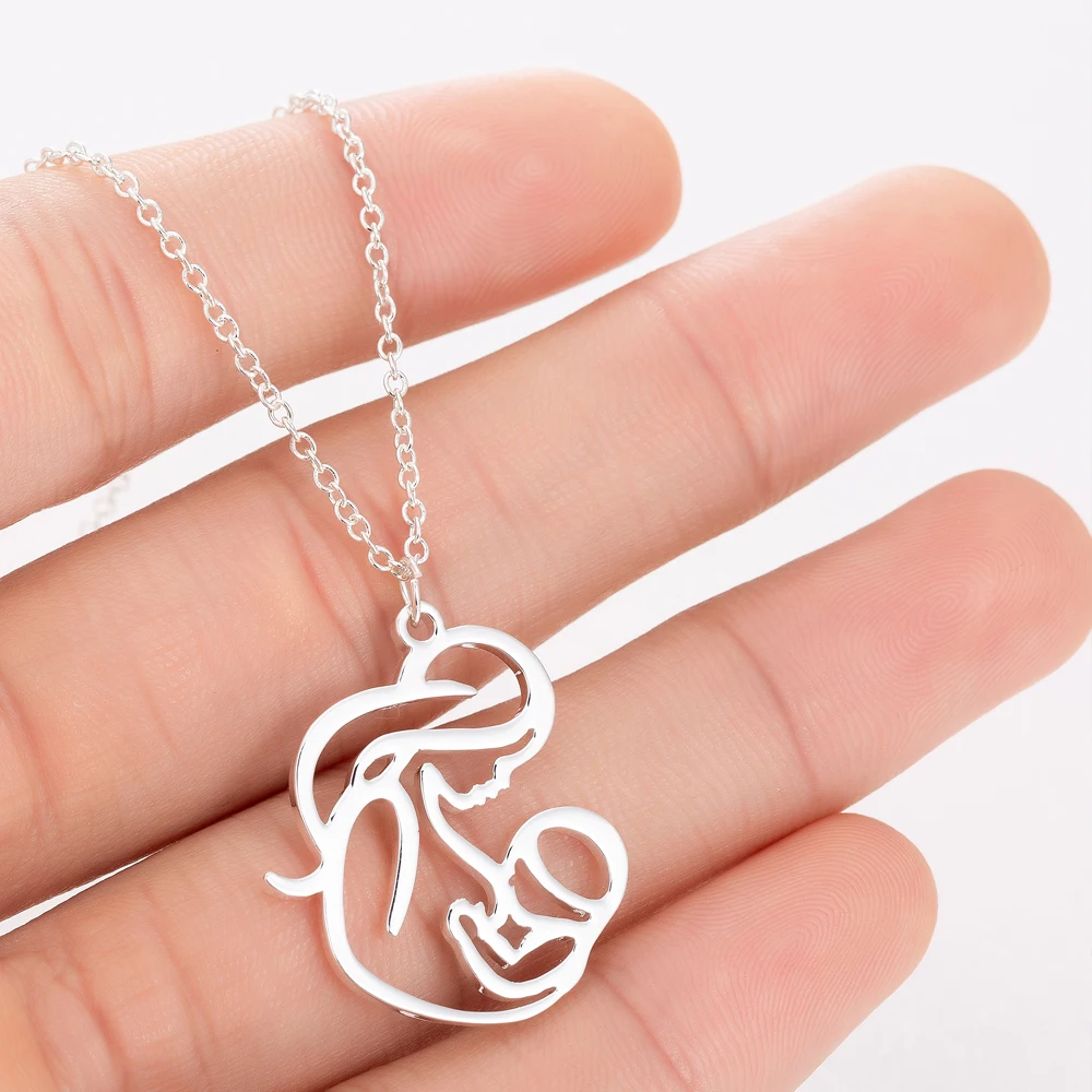 Family Jewelry Gift Stainless Steel Mom Baby Necklace for Women Fashion Pendant Necklace Gift for Mom
Family Jewelry Gift Stainless Steel Mom Baby Necklace for Women Fashion Pendant Necklace Gift for Mom