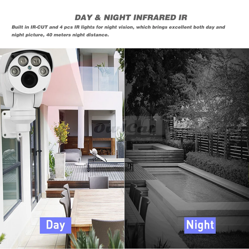 OwlCat Outdoor IP66 HD 1080P Street CCTV IP Camera Pan Tilt 4X 10X Optical Zoom PTZ 5MP 2MP IR Video Security Camera
OwlCat Outdoor IP66 HD 1080P Street CCTV IP Camera Pan Tilt 4X 10X Optical Zoom PTZ 5MP 2MP IR Video Security Camera