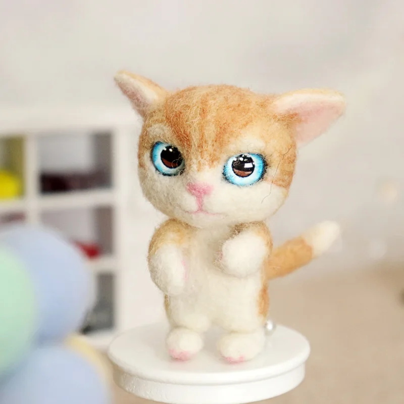 Non-Finished Felt kit Lovely Naughty Cat Wool Needle Felting DIY Handcarft Decoration For Home Wedding Women Girls Birthday Gift
Non-Finished Felt kit Lovely Naughty Cat Wool Needle Felting DIY Handcarft Decoration For Home Wedding Women Girls Birthday Gift