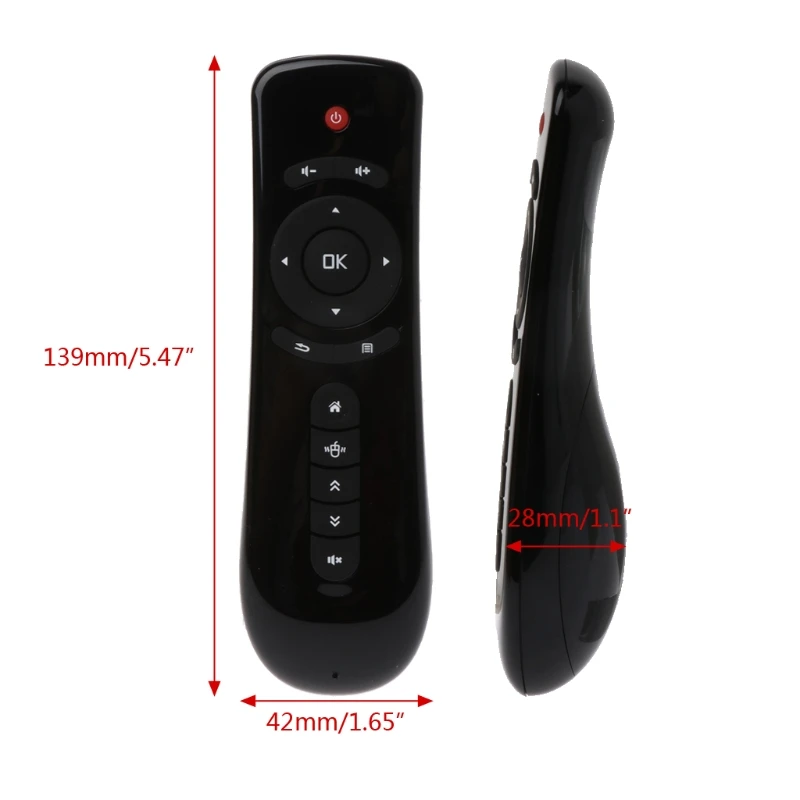 New 2.4GHz Fly Air Mouse T2 Remote Control Wireless 3D Gyro Motion Stick For 3D Sense Game PC Android TV Box Google TV Smart TV
New 2.4GHz Fly Air Mouse T2 Remote Control Wireless 3D Gyro Motion Stick For 3D Sense Game PC Android TV Box Google TV Smart TV