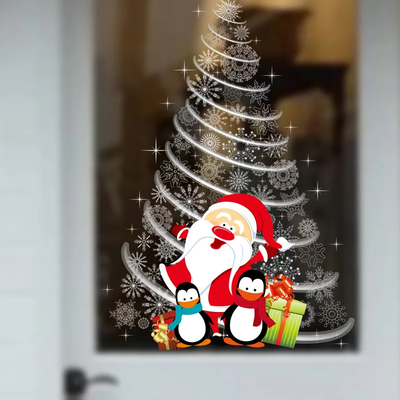 Санта-Клаус Пингвин Рождественская елка Рождественские виниловые наклейки на