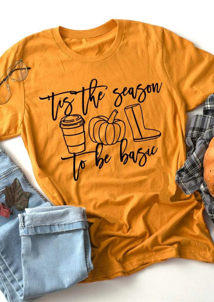 Skuggnas Its The Season To Be Basic TShirt Hipster Casual Short Sleeve Tee Shirt Halloween Yellow Pumpkin Slogan harajuku tops
Skuggnas Its The Season To Be Basic TShirt Hipster Casual Short Sleeve Tee Shirt Halloween Yellow Pumpkin Slogan harajuku tops