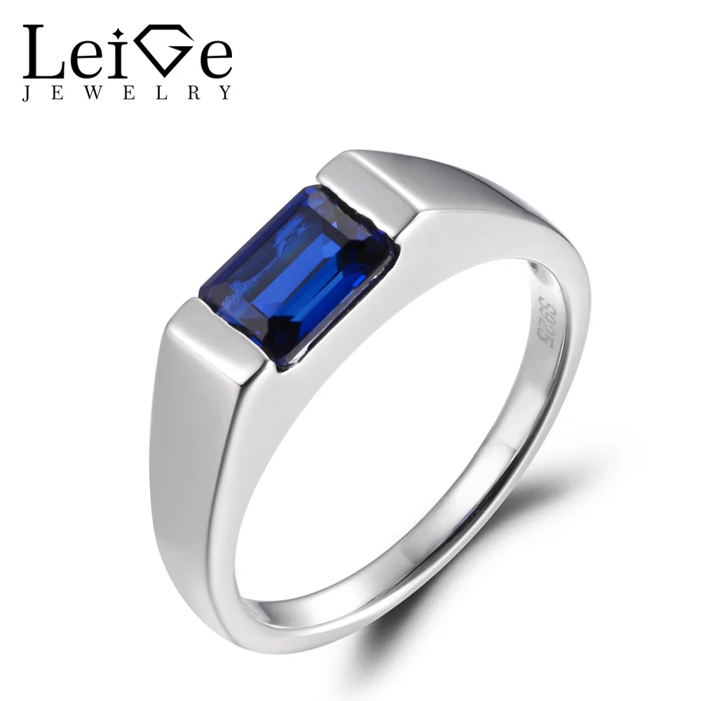 LeiGe Jewelry Solitaire Rings Blue Sapphire Promise Rings September Birthstone Emerald Cut Blue Gems Rings 925 Sterling Silver
LeiGe Jewelry Solitaire Rings Blue Sapphire Promise Rings September Birthstone Emerald Cut Blue Gems Rings 925 Sterling Silver