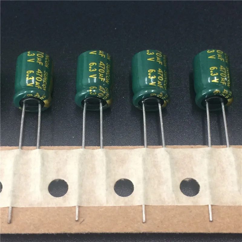 10 шт. 470 мкФ 6 3 В SUNCON (SANYO) AX серии 8x11 5 мм 6.3V470uF низкий импеданс долгую жизнь