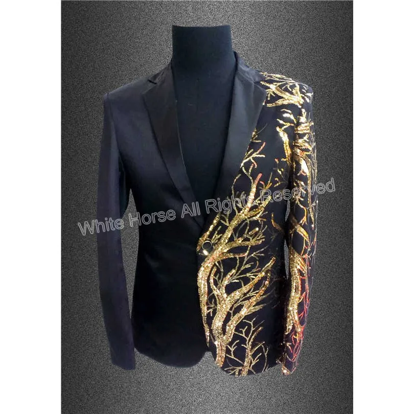 2018 Mens Blazer Sequin Jacket Blazer Men Veste Costume Homme Men Black Gold Tuxedo Summer Deluxe Men's Sequin Jacket
2018 Mens Blazer Sequin Jacket Blazer Men Veste Costume Homme Men Black Gold Tuxedo Summer Deluxe Men's Sequin Jacket