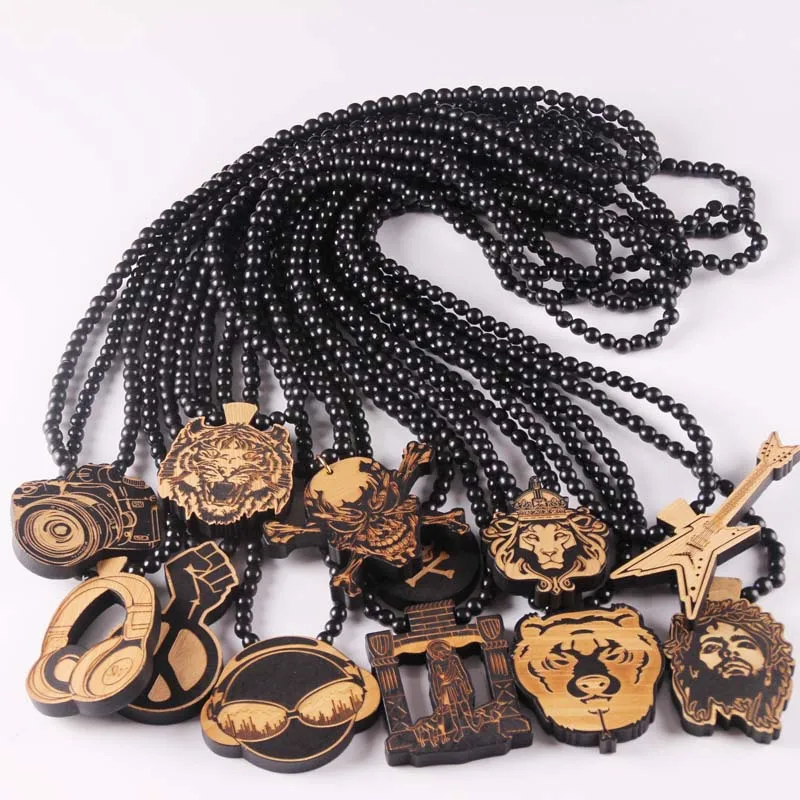 fashion Lion King Pendant Necklace Carved Wood Beads Long Necklace Animal King Vintage Hiphop For Men Women Jewelry
fashion Lion King Pendant Necklace Carved Wood Beads Long Necklace Animal King Vintage Hiphop For Men Women Jewelry