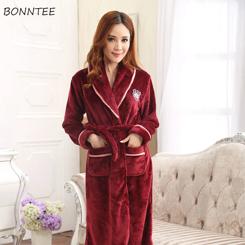 Robes Women Sleepwear Thicker Solid Bathrobe Flannel Womens Home Clothes Long Sleeve V-Neck Soft Warm Elegant Breathable Simple
Robes Women Sleepwear Thicker Solid Bathrobe Flannel Womens Home Clothes Long Sleeve V-Neck Soft Warm Elegant Breathable Simple