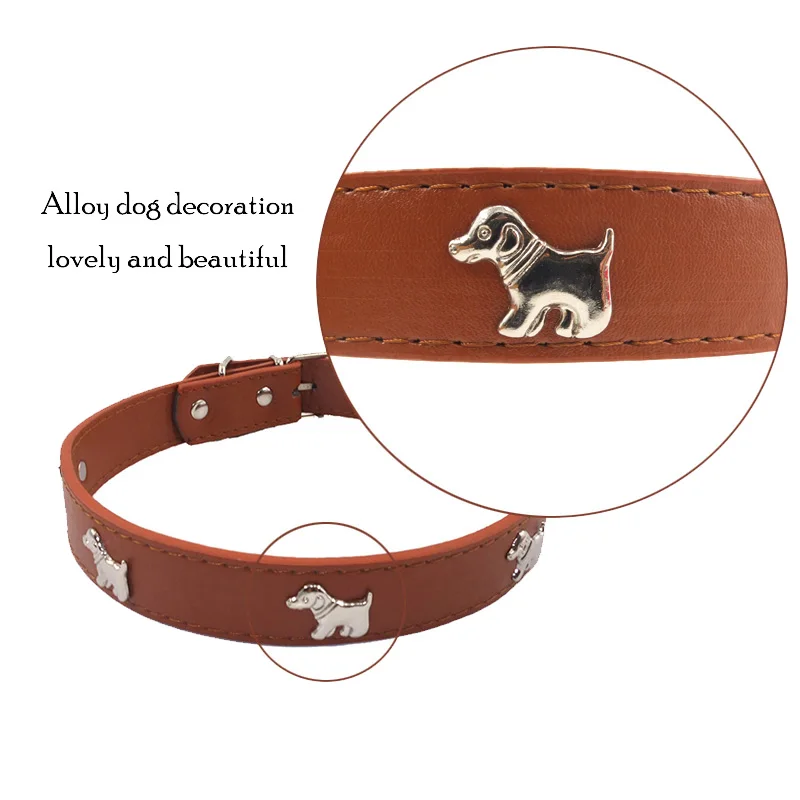 Кожаный ошейник XPangle для маленьких собак регулируемое ожерелье щенка чихуахуа PU