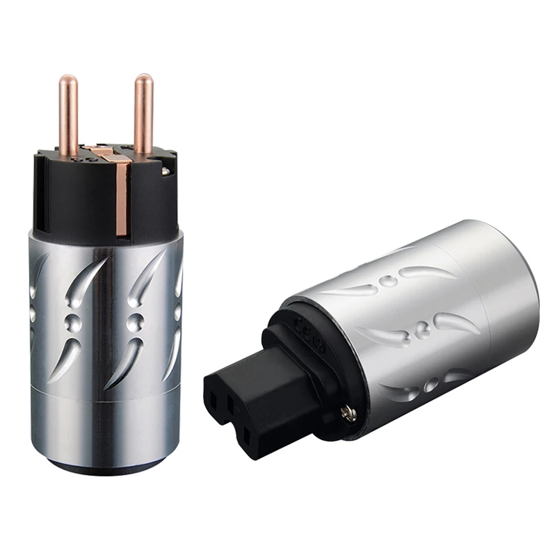 Viborg VE502+VF502 Aluminum alloy EU power plug 99.998% copper No plated power plug with IEC plug
Viborg VE502+VF502 Aluminum alloy EU power plug 99.998% copper No plated power plug with IEC plug