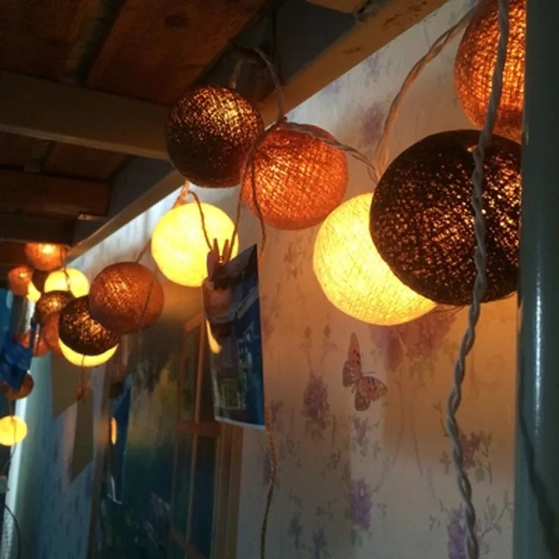 Coffee Cotton Ball Lights LED String Fairy Lights Christmas Lights Garlands Wedding Holiday Party Home Decoration Light Kid gift
Coffee Cotton Ball Lights LED String Fairy Lights Christmas Lights Garlands Wedding Holiday Party Home Decoration Light Kid gift