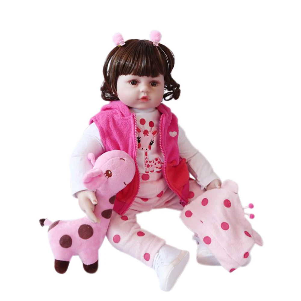 19 Inches Decdeal Reborn Baby Doll Lifelike Lovely Silica Gel Baby Girl Dolls Perfect Gifts Toy with Vest and Giraffe Toy
19 Inches Decdeal Reborn Baby Doll Lifelike Lovely Silica Gel Baby Girl Dolls Perfect Gifts Toy with Vest and Giraffe Toy