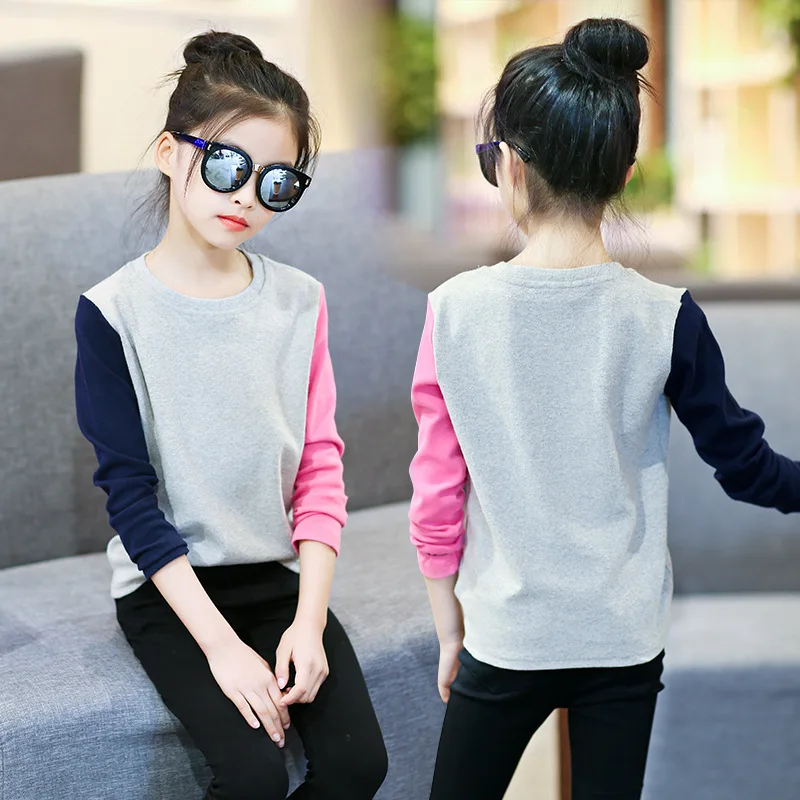 Spring Girls Long Sleeve T-shirts 2018 Autumn Children T Shirts Patchwork Kids Tops Teenage Clothes 6 8 10 12 13 Years Big Girls
Spring Girls Long Sleeve T-shirts 2018 Autumn Children T Shirts Patchwork Kids Tops Teenage Clothes 6 8 10 12 13 Years Big Girls