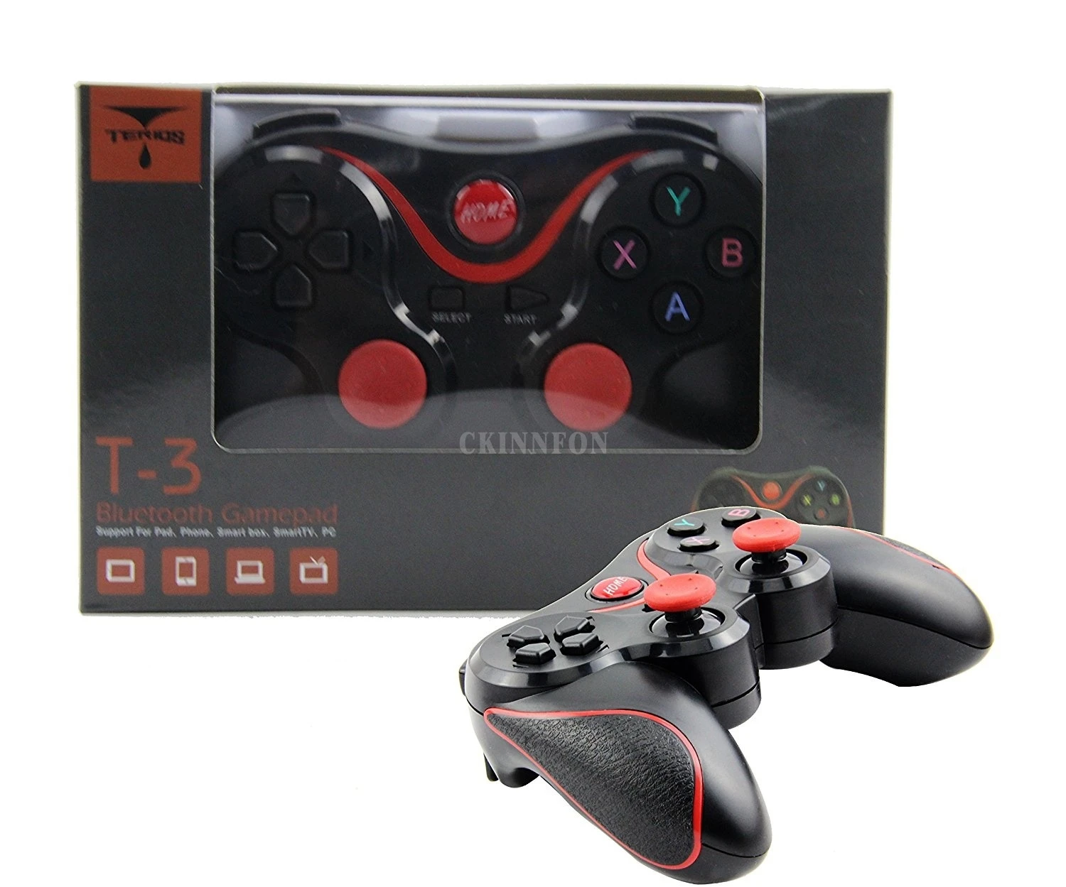 20Pcs/Lot Wireless Bluetooth Gamepad Controller T3 Game Handle Dual Vibrate For Android IOS TV BOX Smartphone Tablet PC Gear VR
20Pcs/Lot Wireless Bluetooth Gamepad Controller T3 Game Handle Dual Vibrate For Android IOS TV BOX Smartphone Tablet PC Gear VR