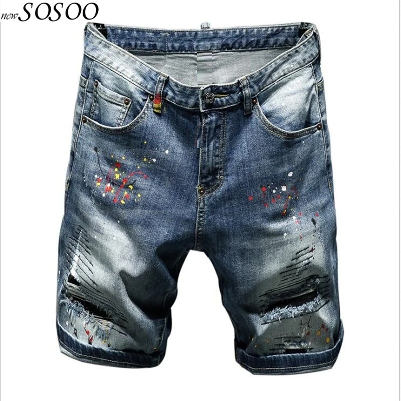 Summer New Men's Stretch Short Jeans Fashion Casual Ripped Jeans for men Denim Shorts men jeans Embroidery Men Clothes #TC048
Summer New Men's Stretch Short Jeans Fashion Casual Ripped Jeans for men Denim Shorts men jeans Embroidery Men Clothes #TC048