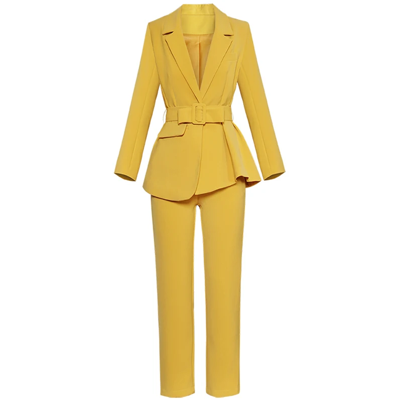 New Autumn Women's Fashion Sets Turn-down Collar Open Stitch Irregular Jacket + Straight Pants OL Temperament Suit 2018
New Autumn Women's Fashion Sets Turn-down Collar Open Stitch Irregular Jacket + Straight Pants OL Temperament Suit 2018