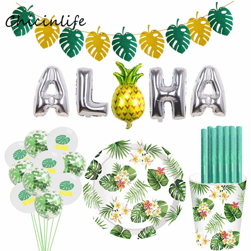 Chicinlife Palm Leaf Flamingo Plates Cup Hawaiian Party Decoration Pineapple Leaf Banner Summer Wedding Decortaion
Chicinlife Palm Leaf Flamingo Plates Cup Hawaiian Party Decoration Pineapple Leaf Banner Summer Wedding Decortaion