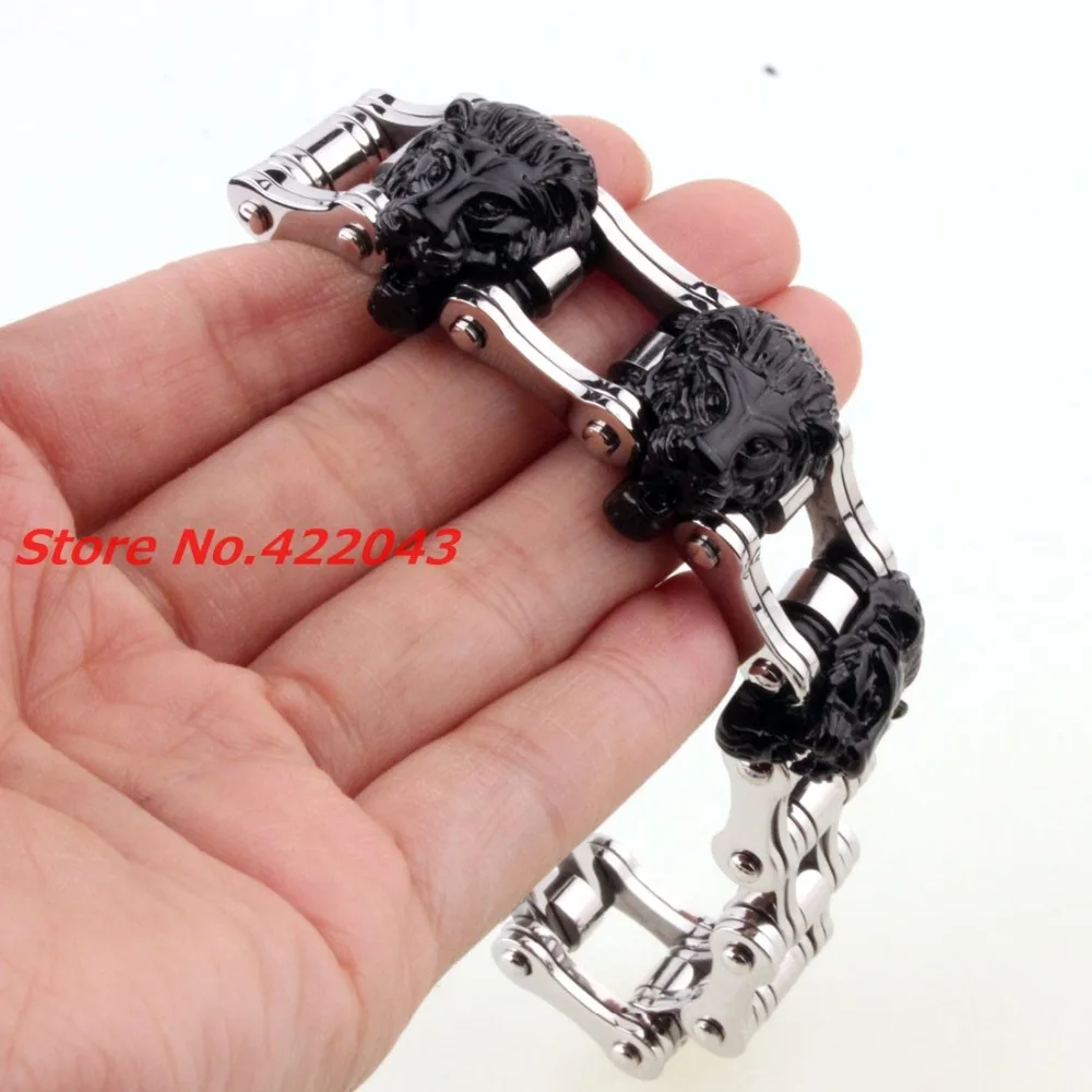 Fashion 9" 22mm Wide Boys Mens Chain Black Lion Head Biker Motorcycle Link Chain 316L Stainless Steel Bracelet Bangles Best Gift
Fashion 9" 22mm Wide Boys Mens Chain Black Lion Head Biker Motorcycle Link Chain 316L Stainless Steel Bracelet Bangles Best Gift