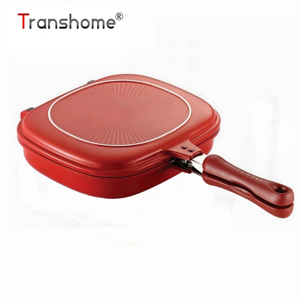 Transhome Non-Stick Double Side Frying Pan 28cm Foldable Flipping Griddle Steak Cookware Pancake Pan Cooking Tools For Kitchen
Transhome Non-Stick Double Side Frying Pan 28cm Foldable Flipping Griddle Steak Cookware Pancake Pan Cooking Tools For Kitchen