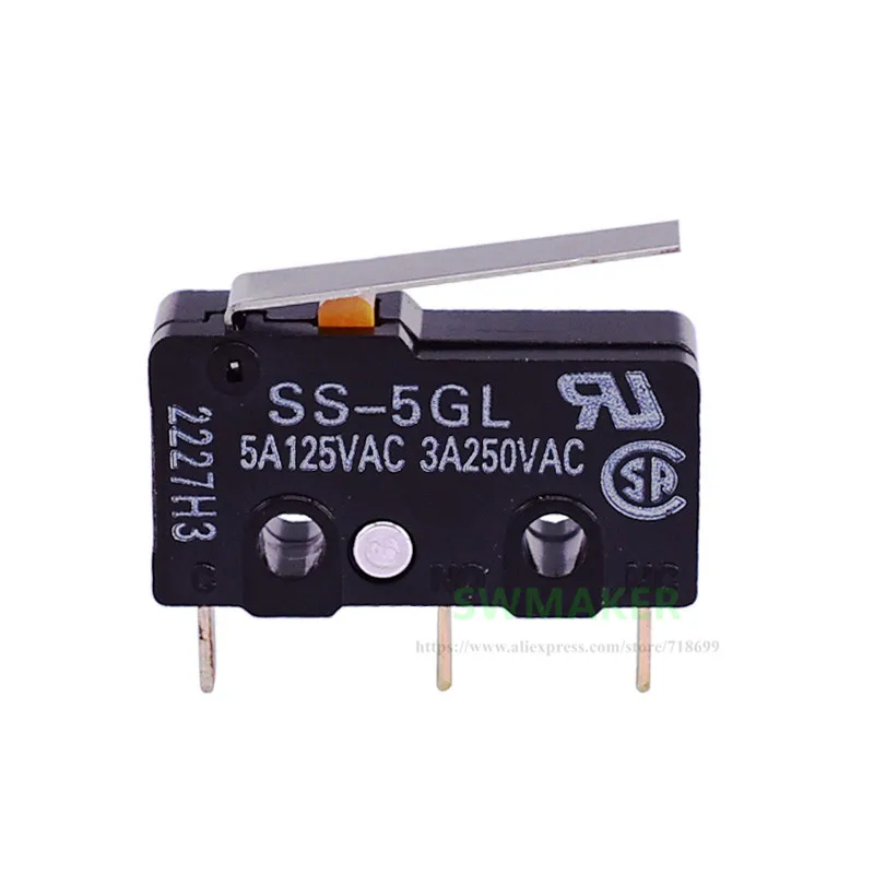 1pcs OMRON SS-5GL endstop switch limited swtich for Reprap Prusa Kossel or other 3D printer spare parts
1pcs OMRON SS-5GL endstop switch limited swtich for Reprap Prusa Kossel or other 3D printer spare parts