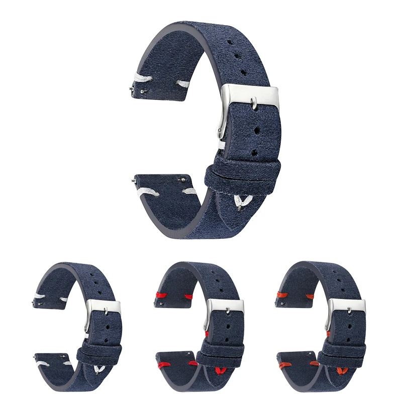 Onthelevel suede leather strap replacement wristband 18mm 20mm 22mm dark blue white / red / orange stitch unisex 2019 new
Onthelevel suede leather strap replacement wristband 18mm 20mm 22mm dark blue white / red / orange stitch unisex 2019 new