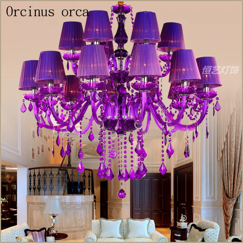 European luxury Color Purple Candle Chandelier in the modern living room restaurant Crystal Chandelier Postage free
European luxury Color Purple Candle Chandelier in the modern living room restaurant Crystal Chandelier Postage free