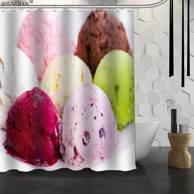 New Ice Cream Custom Shower Curtain Waterproof Fabric Bath Curtain Polyester Fabric Bathroom Curtain 18-4.11
New Ice Cream Custom Shower Curtain Waterproof Fabric Bath Curtain Polyester Fabric Bathroom Curtain 18-4.11