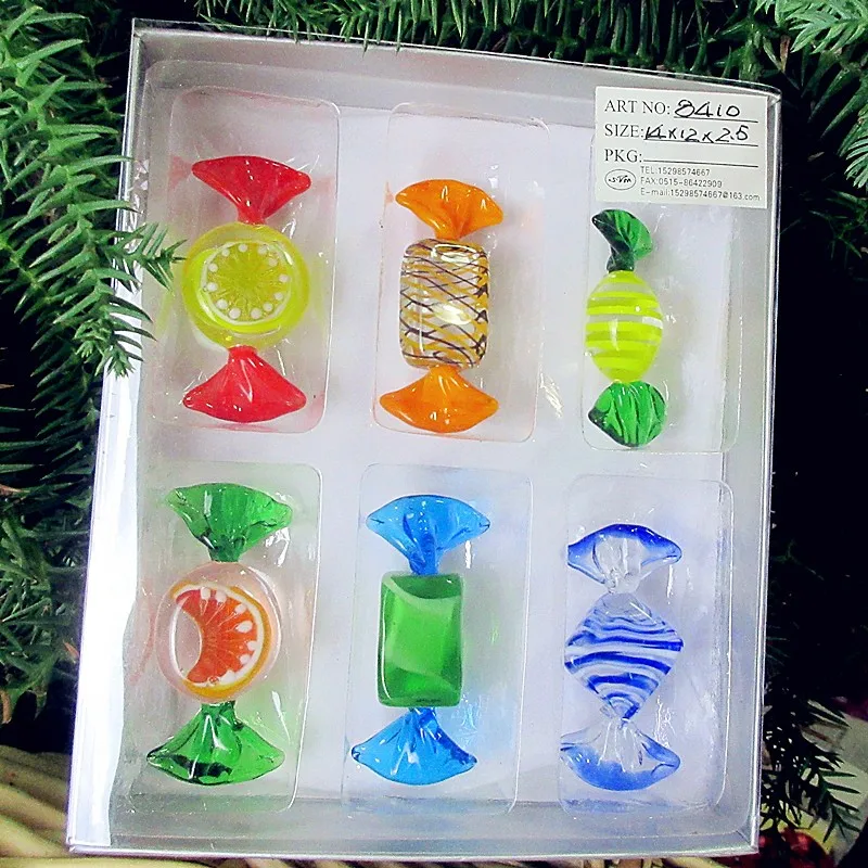 6pcs Custom Antique Hand Blown Murano Glass sweets ornament Christmas Tree Decoration candy pendant children New Year gift set
6pcs Custom Antique Hand Blown Murano Glass sweets ornament Christmas Tree Decoration candy pendant children New Year gift set
