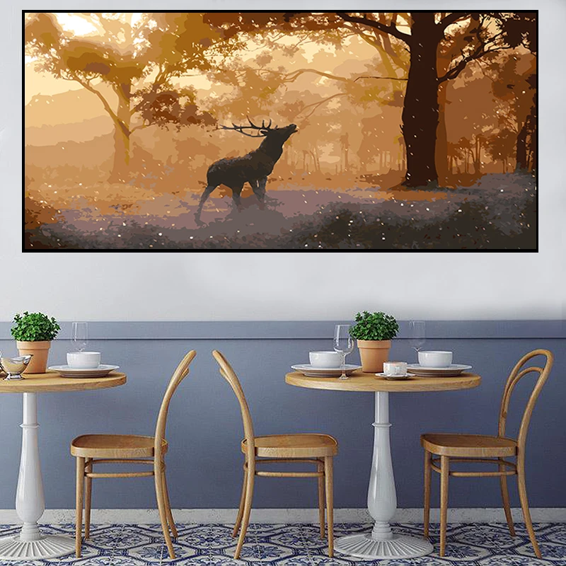 DIY Painting By Numbers sunlight forest deer Large Size Landscape Modern Wall Art Picture Handpainted For Living Room 60x150cm
DIY Painting By Numbers sunlight forest deer Large Size Landscape Modern Wall Art Picture Handpainted For Living Room 60x150cm