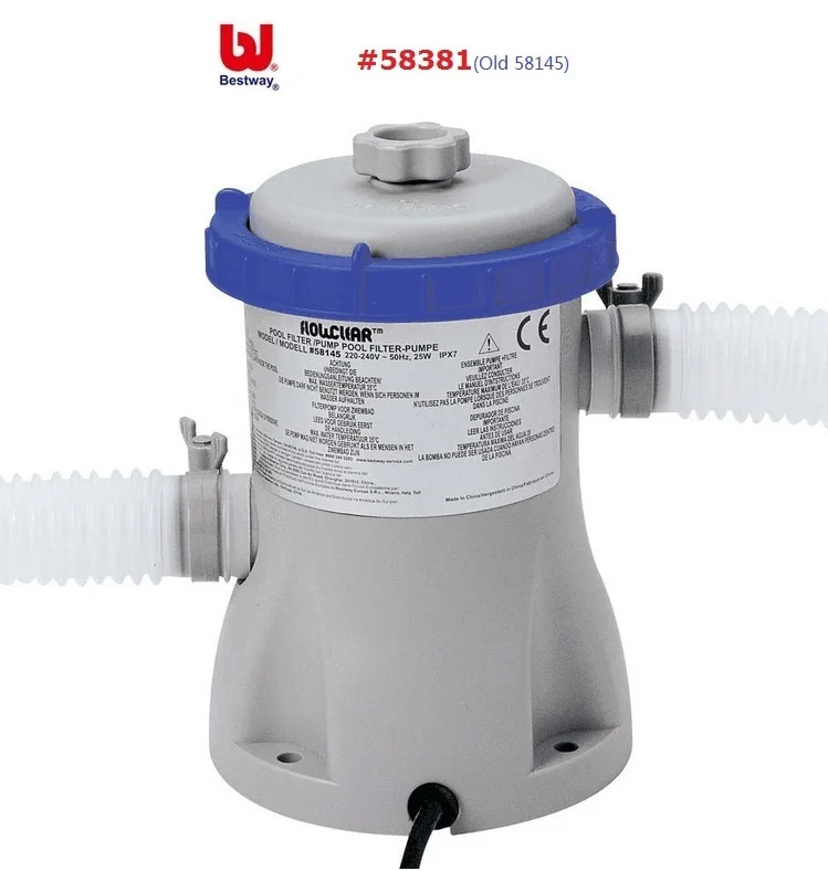 58381 Bestway 330 Gal/Hour Flowclear Filter Pump 1100-8300L Swimming Pool Water Circulating Filter Swimming Pool Water Cleaner
58381 Bestway 330 Gal/Hour Flowclear Filter Pump 1100-8300L Swimming Pool Water Circulating Filter Swimming Pool Water Cleaner