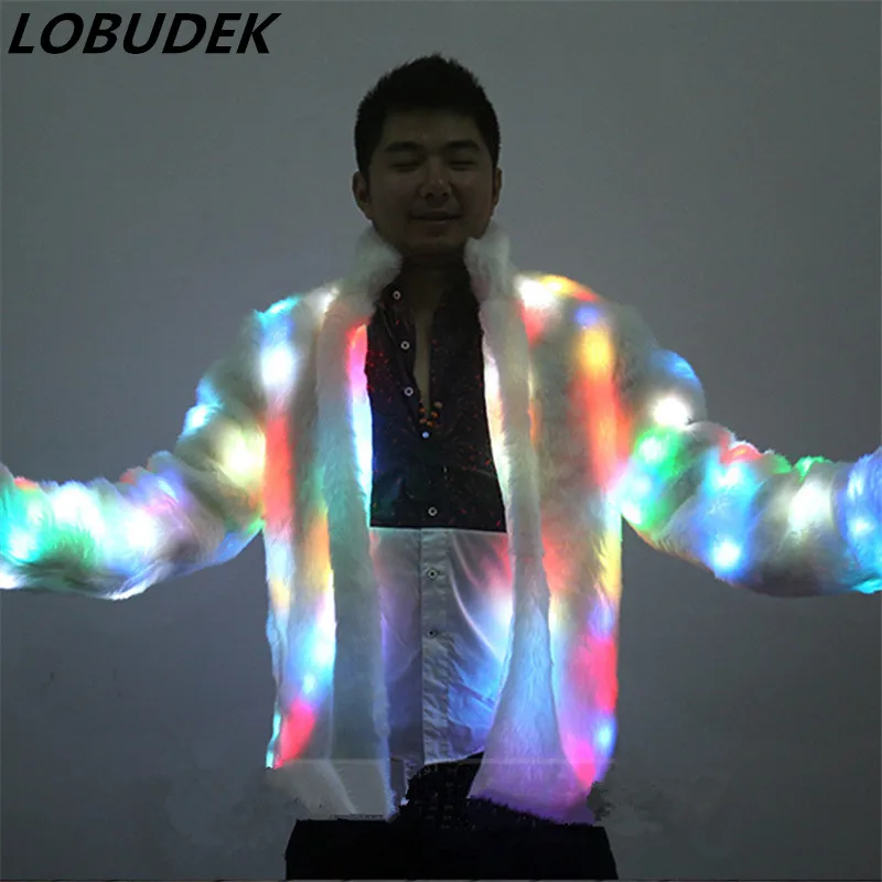 LED Luminous lamp stage costumes female male short jacket outerwear nightclub bar lead dance performance Luminous coat DJ show
LED Luminous lamp stage costumes female male short jacket outerwear nightclub bar lead dance performance Luminous coat DJ show