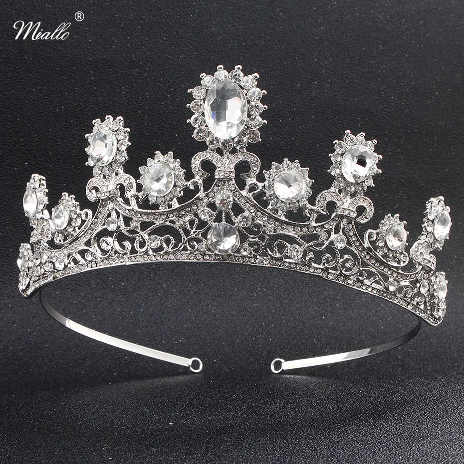 Miallo Fashion Tiaras and Crowns Austrian Crystal Queen King Crown Diadem Wedding Head Jewelry for Women
Miallo Fashion Tiaras and Crowns Austrian Crystal Queen King Crown Diadem Wedding Head Jewelry for Women