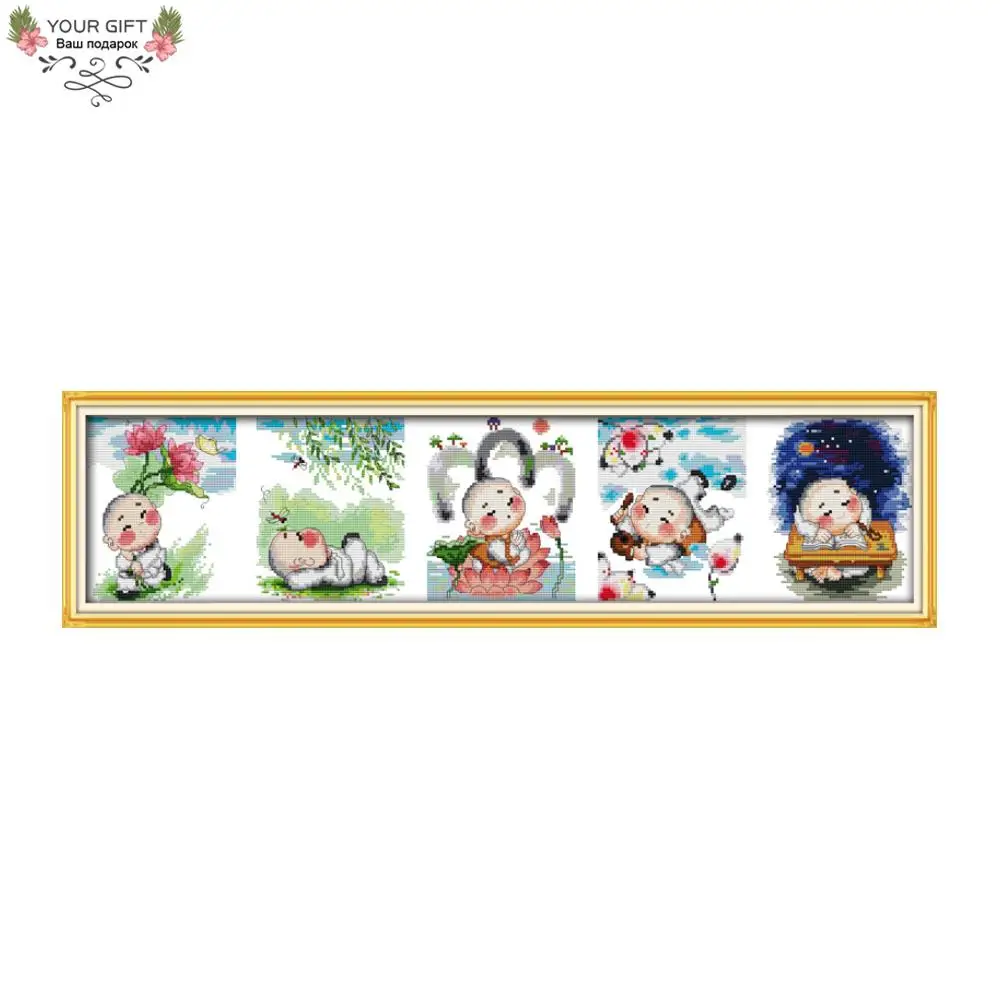 Joy Sunday Cute Monk Handcraft C014 14CT 11CT Counted and Stamped The Lovely Little Monks Embroidery DIY Cross Stitch
Joy Sunday Cute Monk Handcraft C014 14CT 11CT Counted and Stamped The Lovely Little Monks Embroidery DIY Cross Stitch