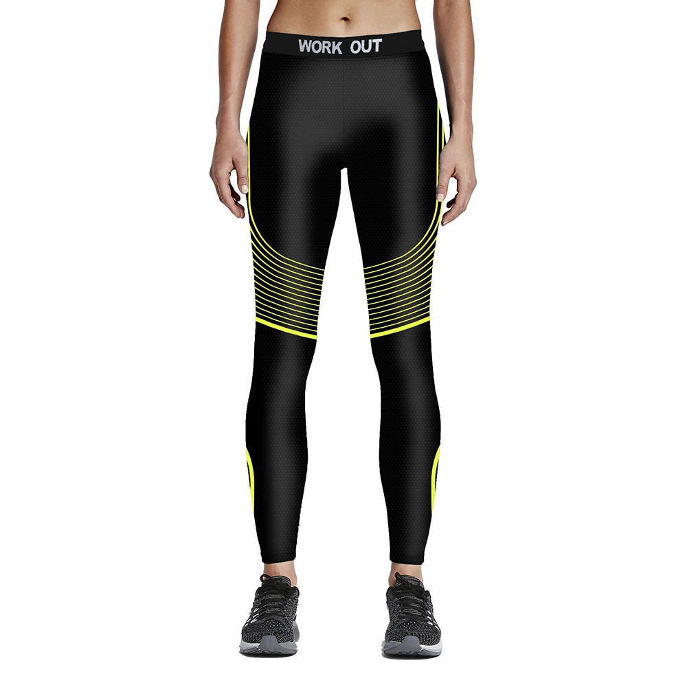 Женские спортивные полосатые черные брюки для бега женские длинные желтые