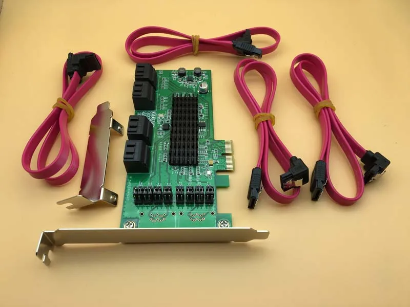 SATA3 Expansion Card PCI-E to SATA3.0 6Gbps 8-port SATA HDD SSD Controller Card Chip for Marvell with Low Profile Bracket
SATA3 Expansion Card PCI-E to SATA3.0 6Gbps 8-port SATA HDD SSD Controller Card Chip for Marvell with Low Profile Bracket
