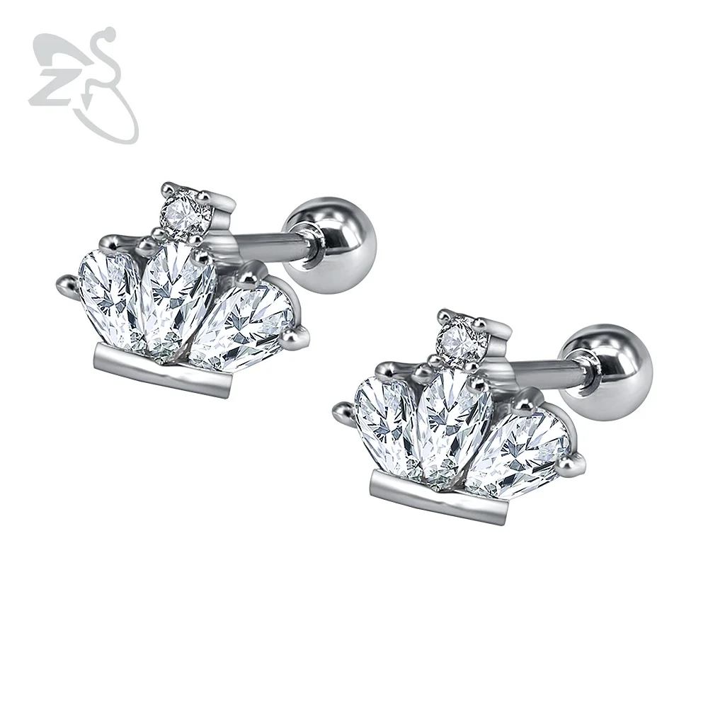 Beautiful Crystal Stud Earrings Crown Earrings 316L Stainless Steel Ear Stud Piercing Women Earrings Body Jewelry aretes Girl
Beautiful Crystal Stud Earrings Crown Earrings 316L Stainless Steel Ear Stud Piercing Women Earrings Body Jewelry aretes Girl