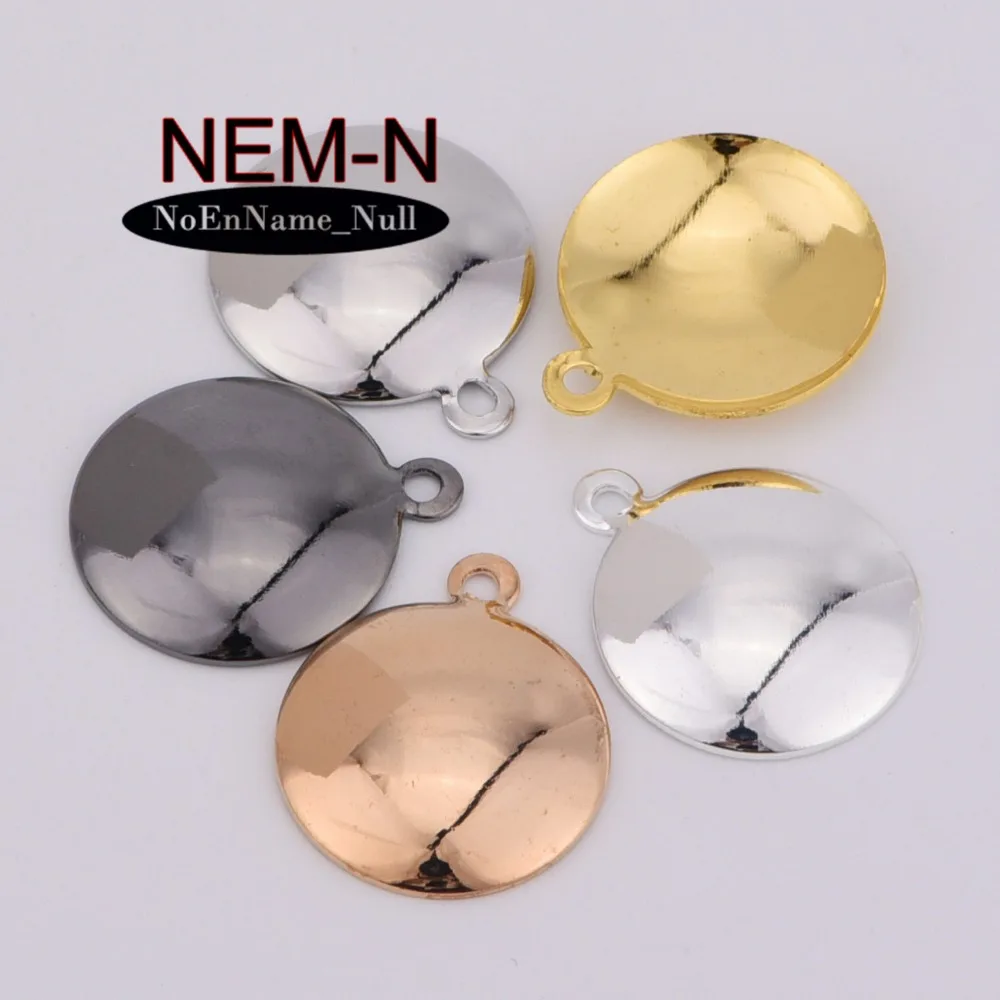 16mm 10pcs Charms Pan Concave circular hanging piece Plate gasket Making pendant fit Vintage DIY necklace orecchini | Украшения и