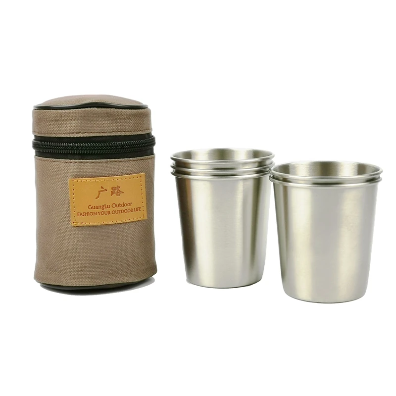 4Pcs/Set Stainless Steel Cover Mug Camping Cup Mug Drinking Coffee Tea Beer Case Ideal For Camping Holiday Picnic Hot Sale
4Pcs/Set Stainless Steel Cover Mug Camping Cup Mug Drinking Coffee Tea Beer Case Ideal For Camping Holiday Picnic Hot Sale