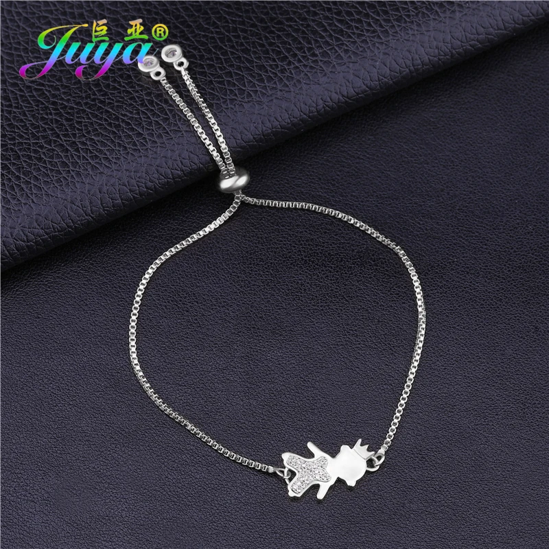 Juya DIY Gift Bracelet Gold/White Gold Color Crown Boy Girl Mama Bracelets For Mom Daughter Adjustable Slider Chains Bracelets
Juya DIY Gift Bracelet Gold/White Gold Color Crown Boy Girl Mama Bracelets For Mom Daughter Adjustable Slider Chains Bracelets