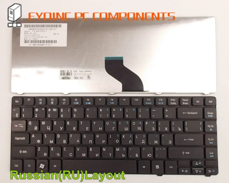 Laptop Keyboard for Acer Aspire 4235 4240 4251 4251g 4253 4252 4752 4752G 4752Z 4752ZG 4336 4336g RU Russian Version
Laptop Keyboard for Acer Aspire 4235 4240 4251 4251g 4253 4252 4752 4752G 4752Z 4752ZG 4336 4336g RU Russian Version