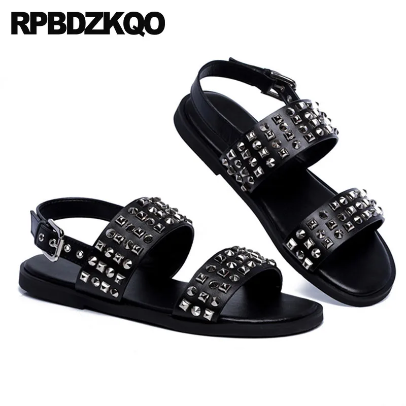 Stud Designer Rivet Roman Men Gladiator Sandals Summer High Quality Breathable Flat Black Italian Genuine Leather Strap Shoes
Stud Designer Rivet Roman Men Gladiator Sandals Summer High Quality Breathable Flat Black Italian Genuine Leather Strap Shoes