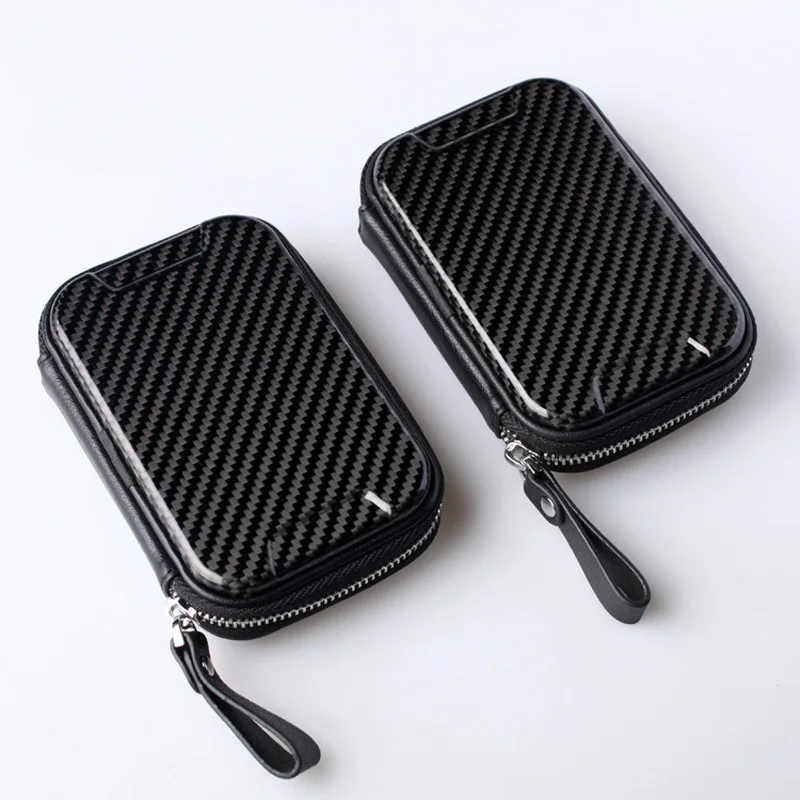 Модный многофункциональный чехол кошелек из углеродного волокна для банковских