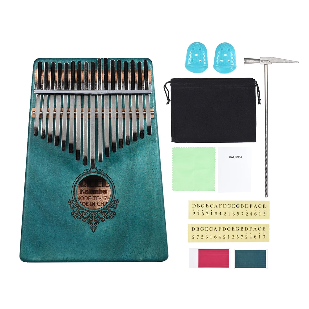 17-key Kalimba Thumb Piano Mbira Mahogany Wood with Carry Bag Stickers Tuning Hammer Cleaning Cloth Finger Stall Musical Gift
17-key Kalimba Thumb Piano Mbira Mahogany Wood with Carry Bag Stickers Tuning Hammer Cleaning Cloth Finger Stall Musical Gift