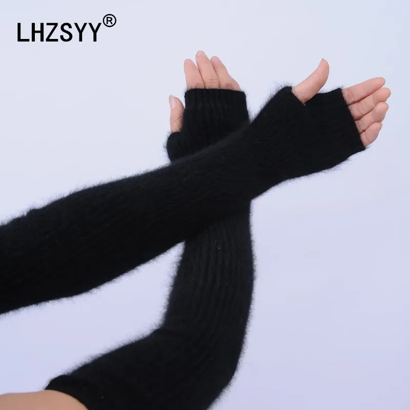 Норковые кашемировые зимние длинные утепленные модные перчатки LHZSYY 40 см Новые