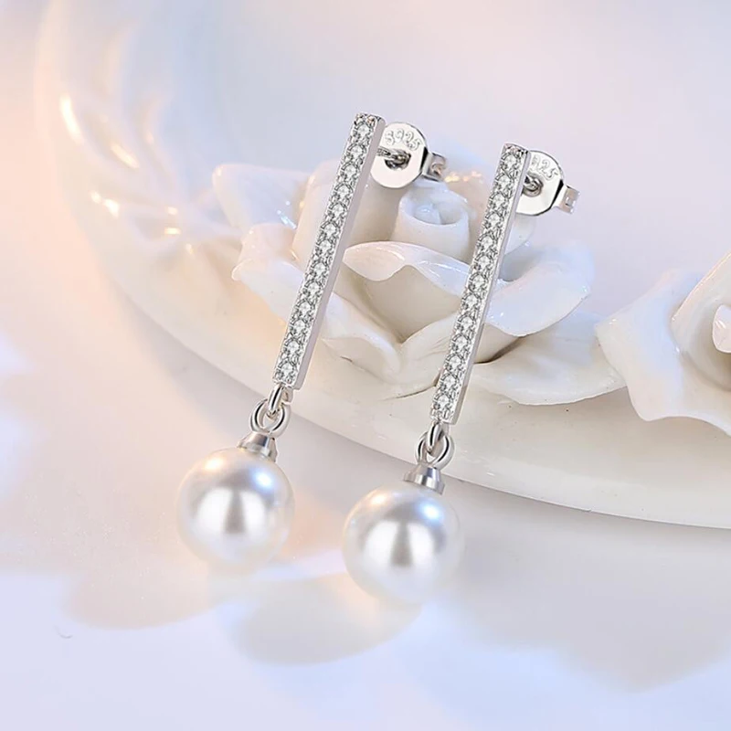 KOFSAC Popular Silver 925 Earrings For Women Wedding Jewelry Shiny Zircon Pearl Stud Earring Female Valentine's Day Accessorie
KOFSAC Popular Silver 925 Earrings For Women Wedding Jewelry Shiny Zircon Pearl Stud Earring Female Valentine's Day Accessorie
