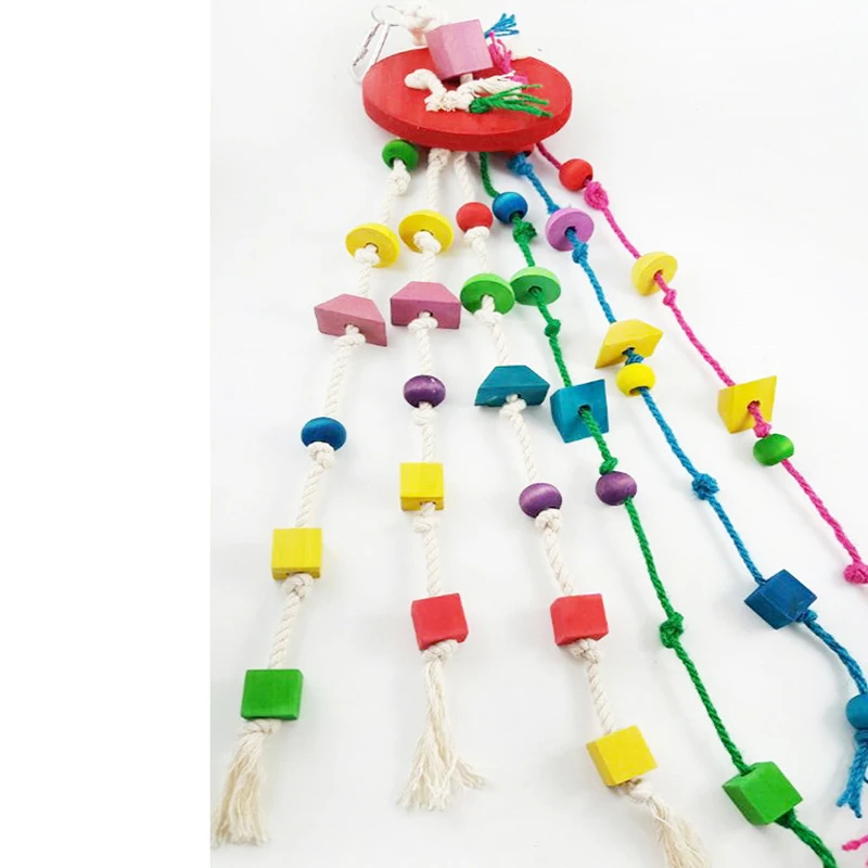 Parrot Toys Bird Chewing Toys Wooden block + hemp rope Hanging Wooden Toy Parrot Playing Toy Birds cage Accessories Supplies
Parrot Toys Bird Chewing Toys Wooden block + hemp rope Hanging Wooden Toy Parrot Playing Toy Birds cage Accessories Supplies