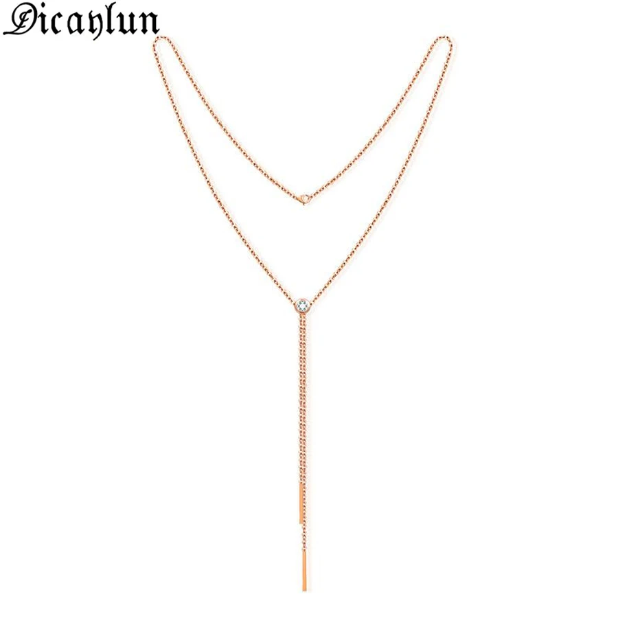 DICAYLUN Women Clothing Accessories Long Sweater Chain Pendant Necklace Tassel Rose Necklace Stainless Steel Fashion Jewelry
DICAYLUN Women Clothing Accessories Long Sweater Chain Pendant Necklace Tassel Rose Necklace Stainless Steel Fashion Jewelry
