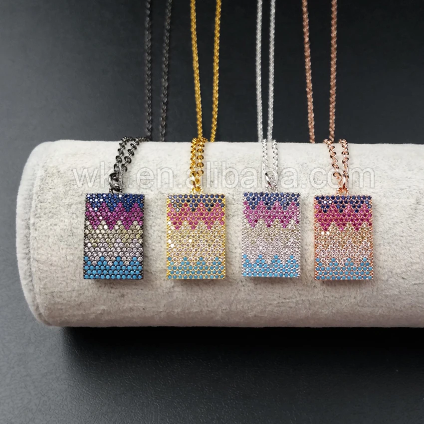WT-N897 WKT Wholesale 2017 High Quality CZ Micro Pave Pendant Necklace ,colorful wave shape and special design
WT-N897 WKT Wholesale 2017 High Quality CZ Micro Pave Pendant Necklace ,colorful wave shape and special design